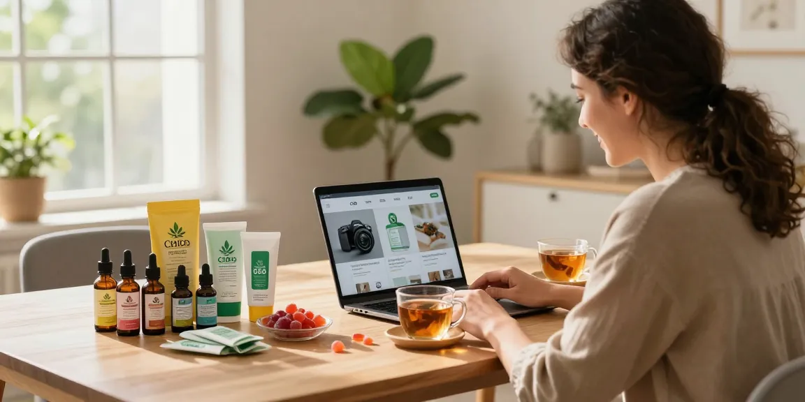 Shop here for organic CBD oil and products in a cozy home setting.