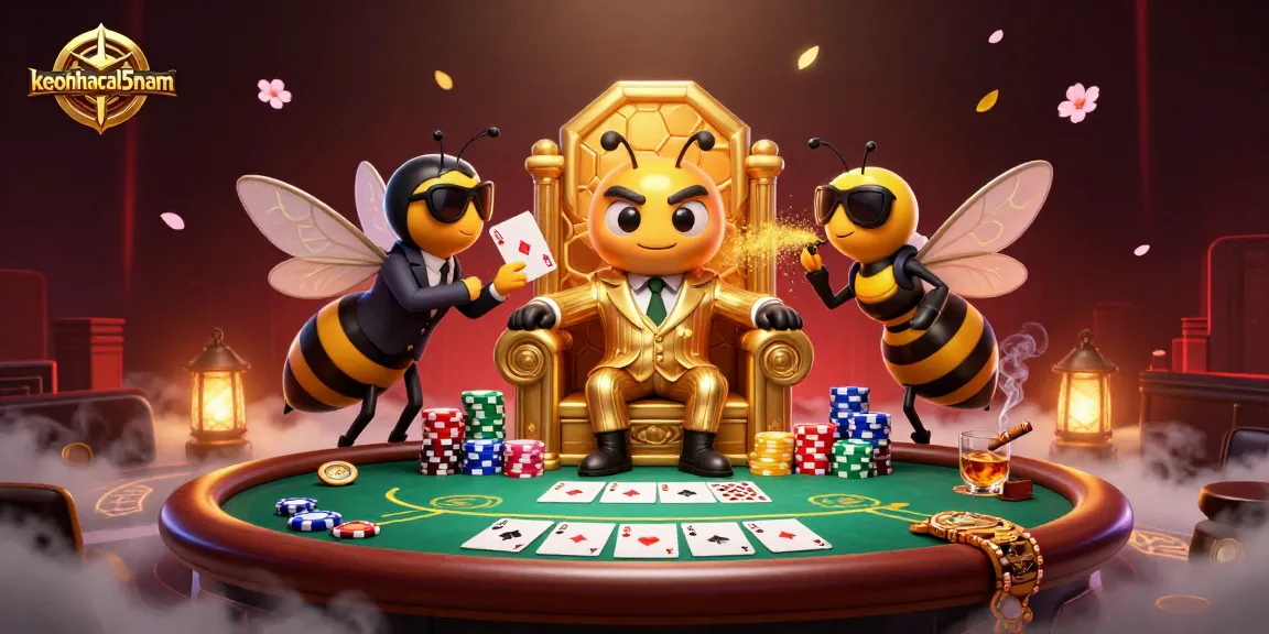 Experience the thrill of keonhacai5nam with our immersive 3D casino illustration featuring a bumblebee mob boss.