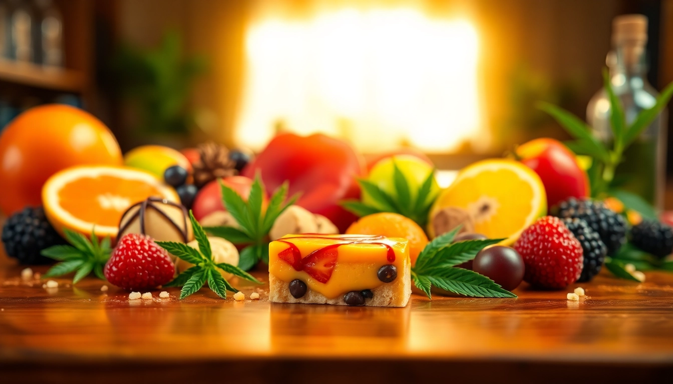 Showcase of vibrant cannabis edibles highlighting buying weed prices and quality ingredients.