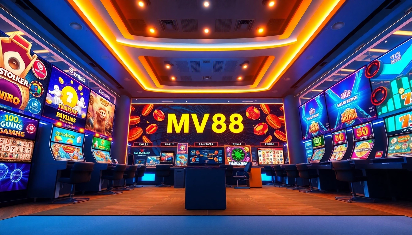 Engage in the thrilling MV88 game experience featuring vibrant digital interfaces and exciting gameplay.