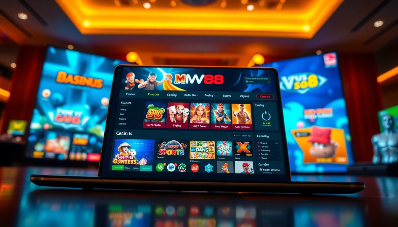 Experience the excitement of the MV88 game with an engaging online casino interface.