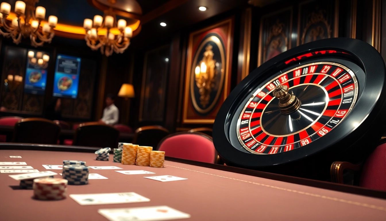 High-stakes poker scene at a luxurious casino, highlighting the excitement of 7m cn.