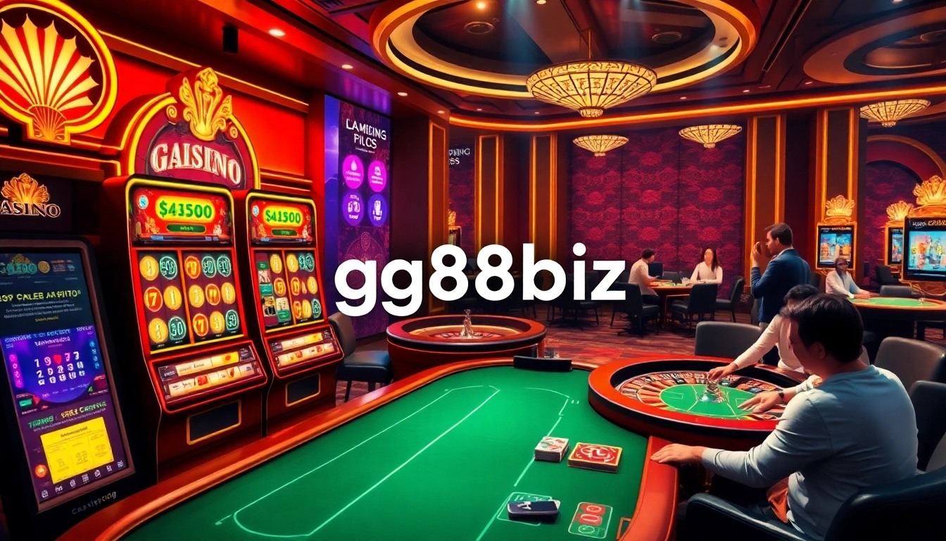 Experience the thrill of gambling at gg88biz with vibrant slot machines and engaging poker tables.