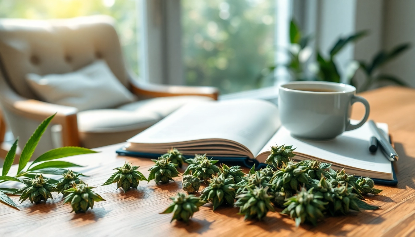 Engage with Mental Wellness CBD buds that promote relaxation and tranquility in a serene workspace.
