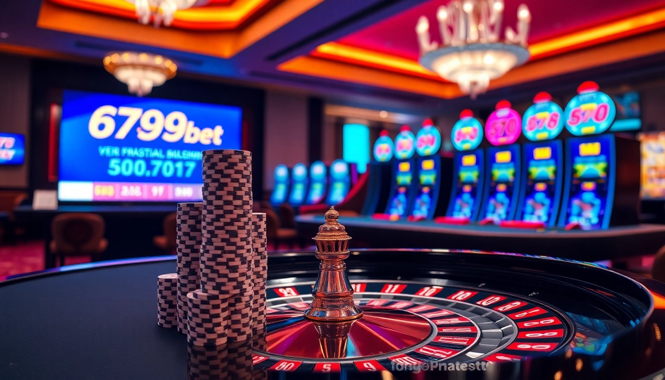 Experience thrilling gameplay at 6789bet with vibrant tables and colorful poker chips.