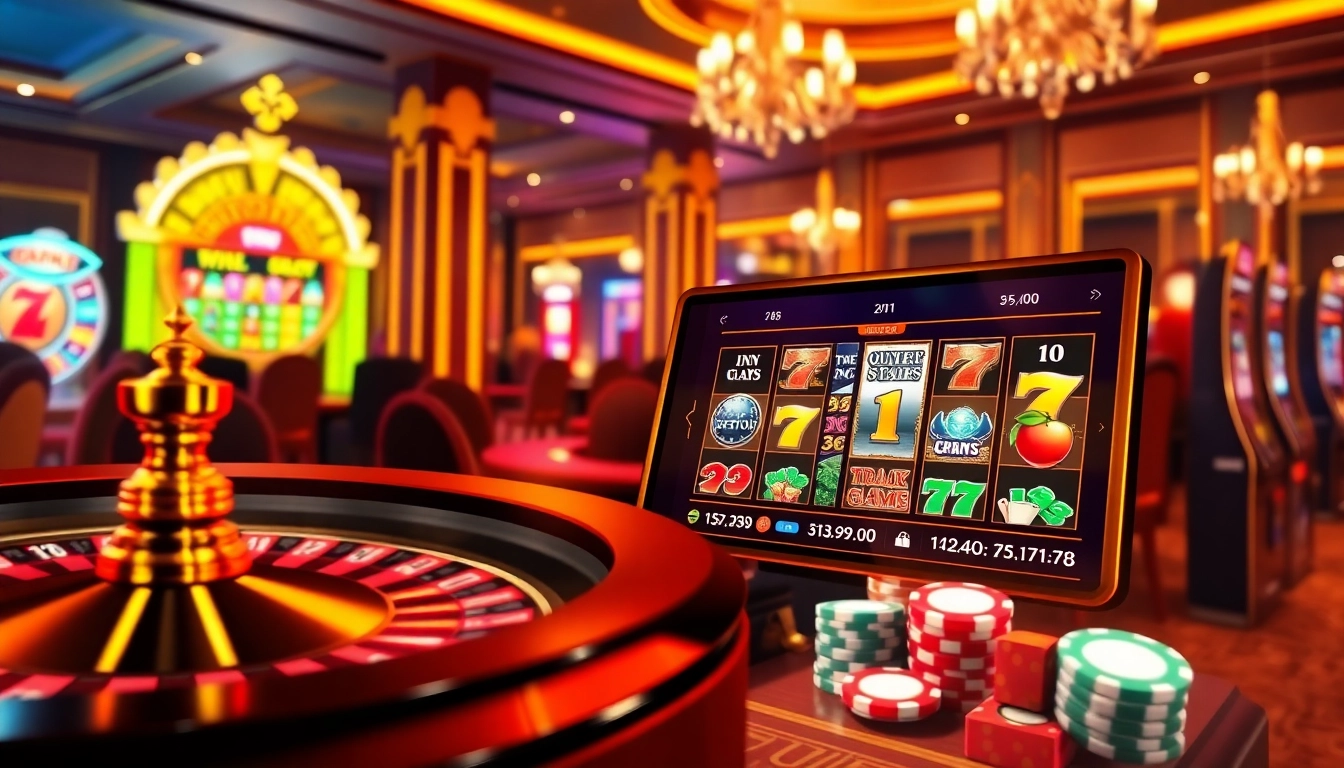 Experience thrilling idn slot gameplay with colorful slot machines and vibrant casino ambiance.
