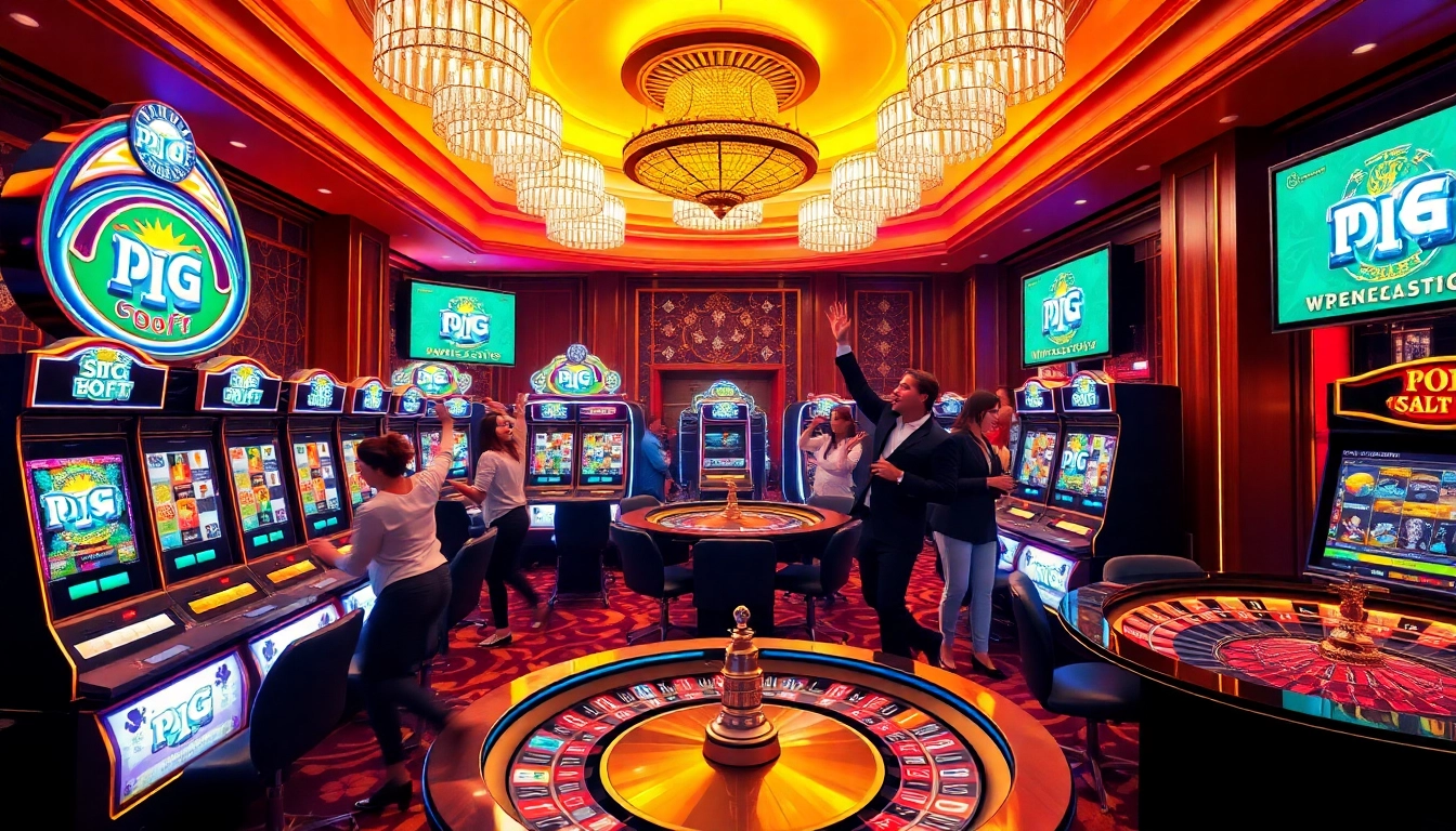 Experience excitement at PG slot demo games in a luxurious casino setting.
